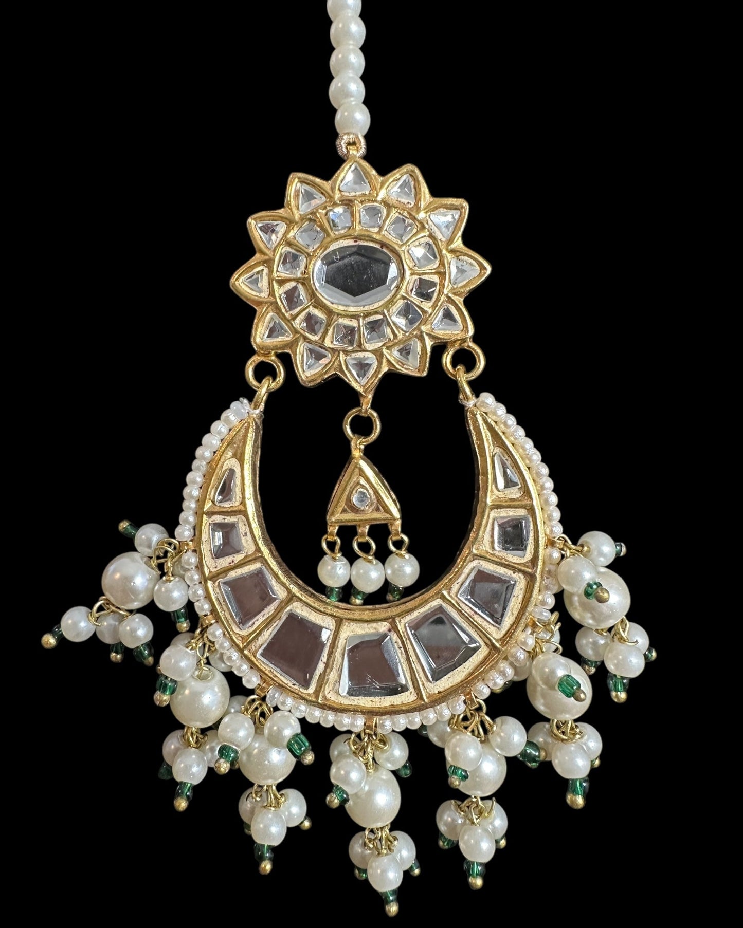 DER749 Deepa dangler earrings in kundan with pearls ( READY TO SHIP )