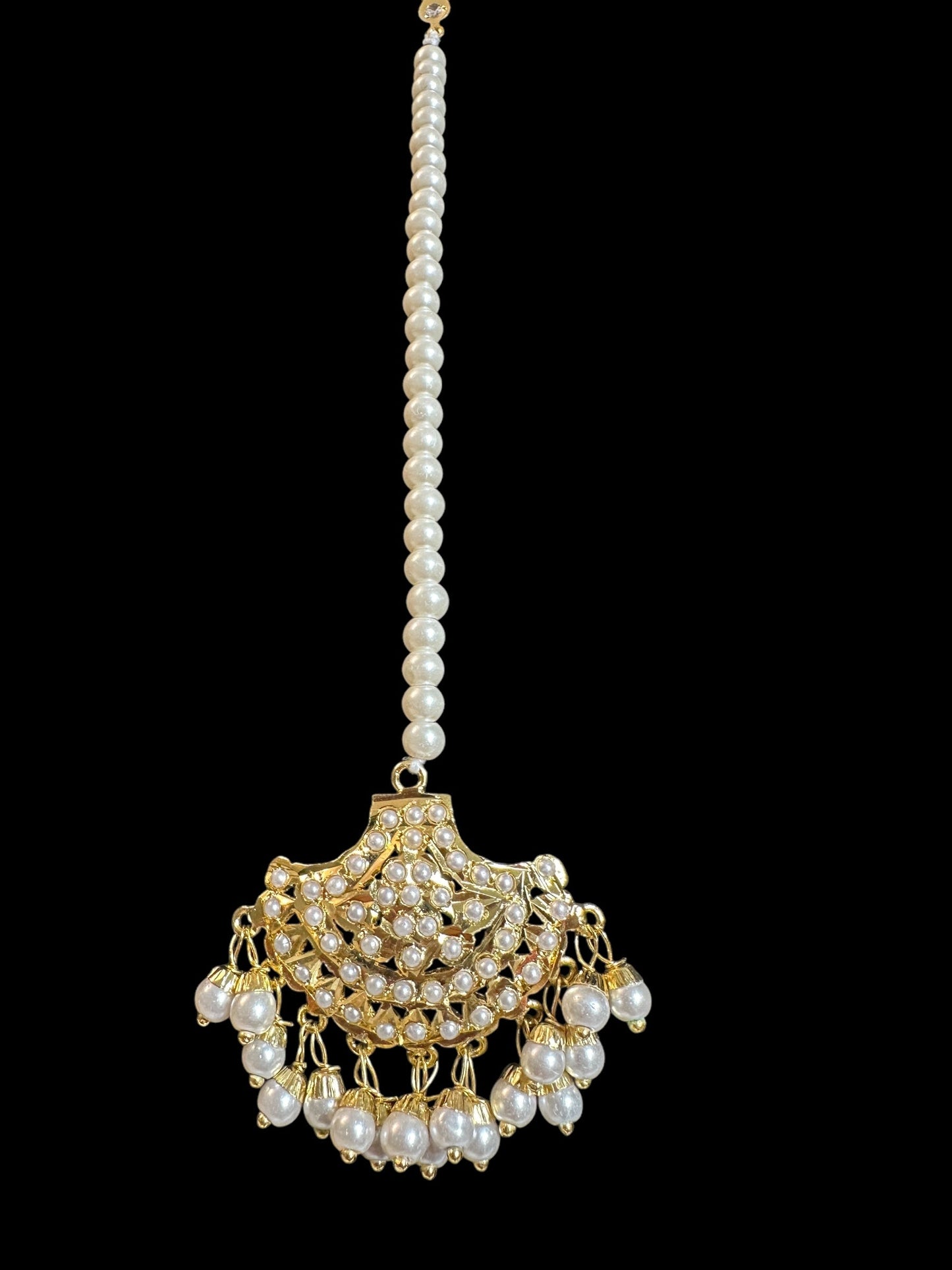 DLN90 jadau rani haar in pearls  ( READY TO SHIP )