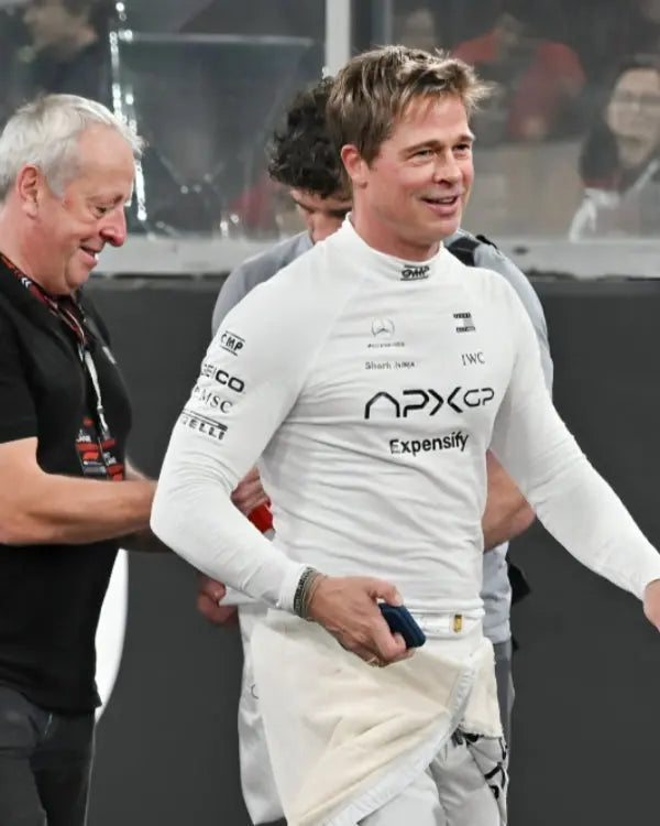 F1 2025 Brad Pitt White Shirt