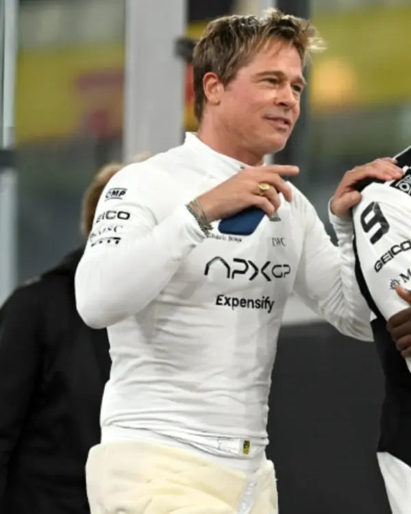 F1 2025 Brad Pitt White Shirt