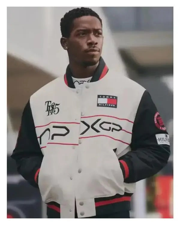F1 Movie Damson Idris x APXGP Racing Varsity Jacket
