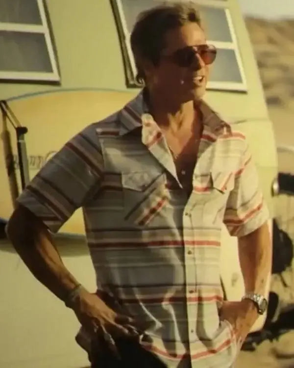 F1 The Movie Brad Pitt Stripe Shirt
