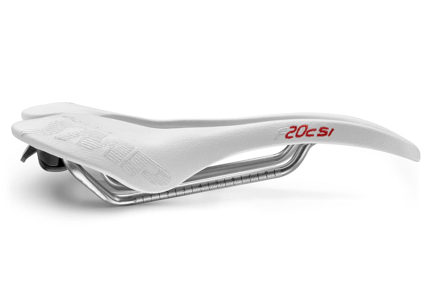 Selle SMP F20C s.i. Bicycle Saddle with Carbon Rails (White)