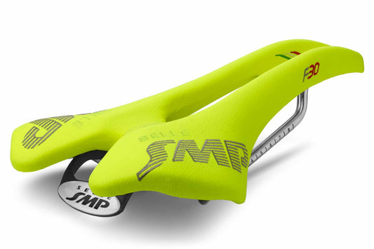 Selle SMP F30 Saddle with Steel Rails (Fluro Yellow)