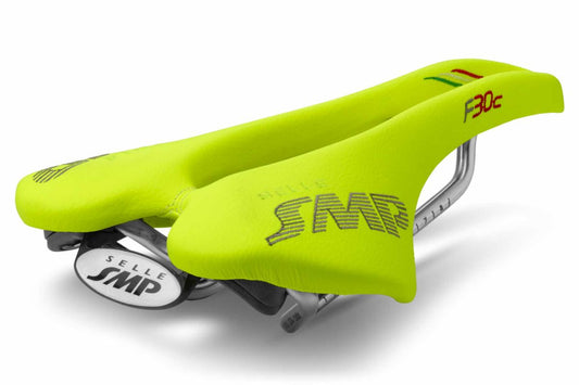 Selle SMP F30C Saddle with Carbon Rails (Fluro Yellow)