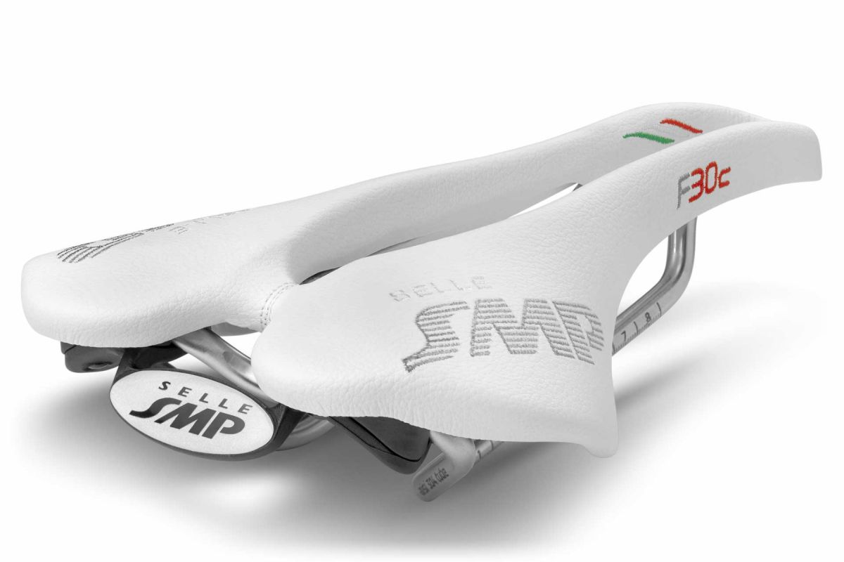 Selle SMP F30C Saddle with Steel Rails (White)