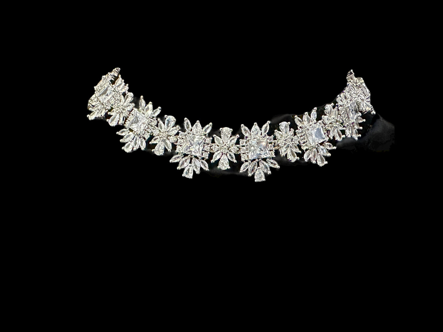 BR317 Sarah silver plated bridal set ( READY TO SHIP )