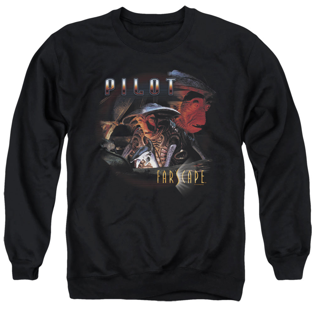 Farscape Pilot Mens Crewneck Sweatshirt Black Officially Licensed