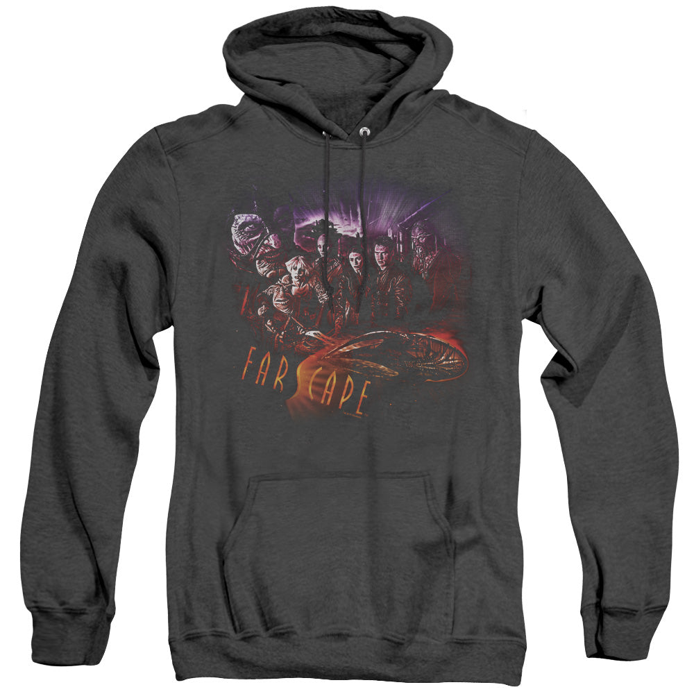 Farscape Graphic Collage Mens Heather Hoodie Black Officially Licensed
