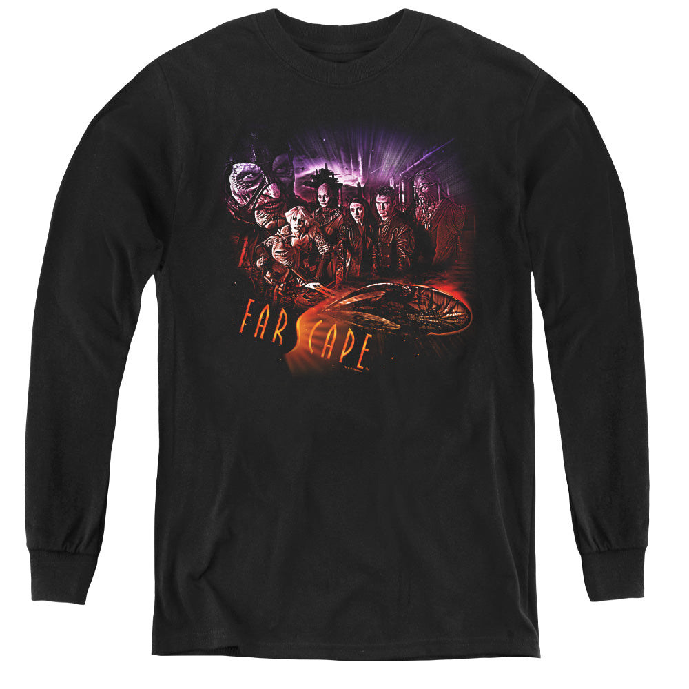 Farscape Graphic Collage Long Sleeve Kids Youth T Shirt Black