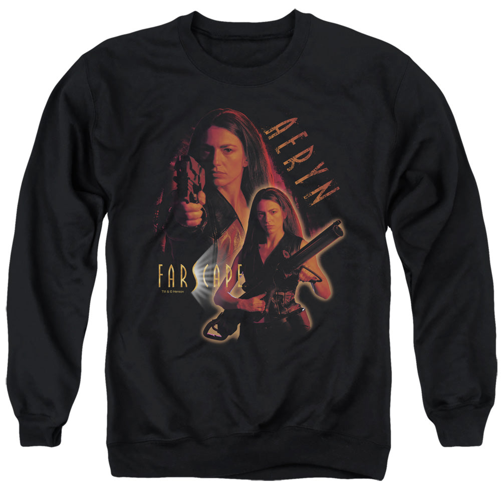 Farscape Aeryn Mens Crewneck Sweatshirt Black