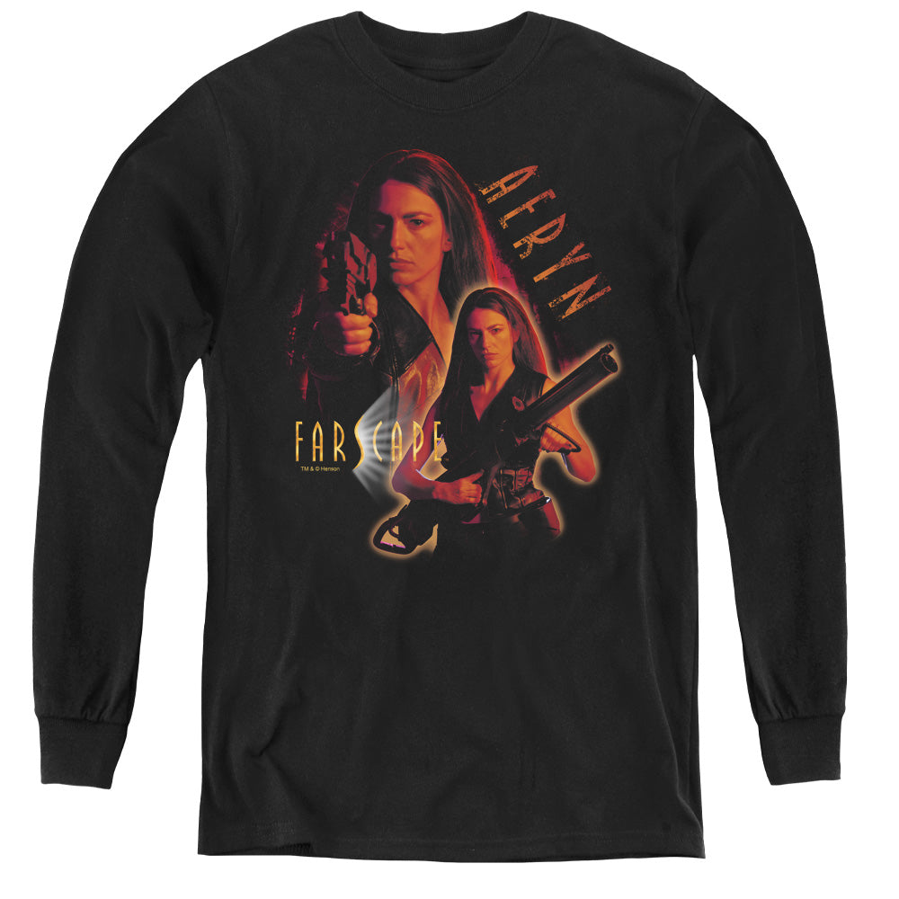 Farscape Aeryn Long Sleeve Kids Youth T Shirt Black