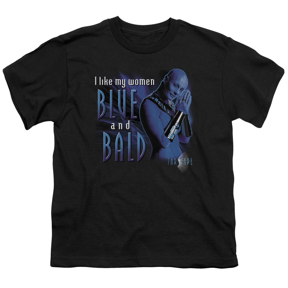 Farscape Blue and Bald Kids Youth T Shirt Black