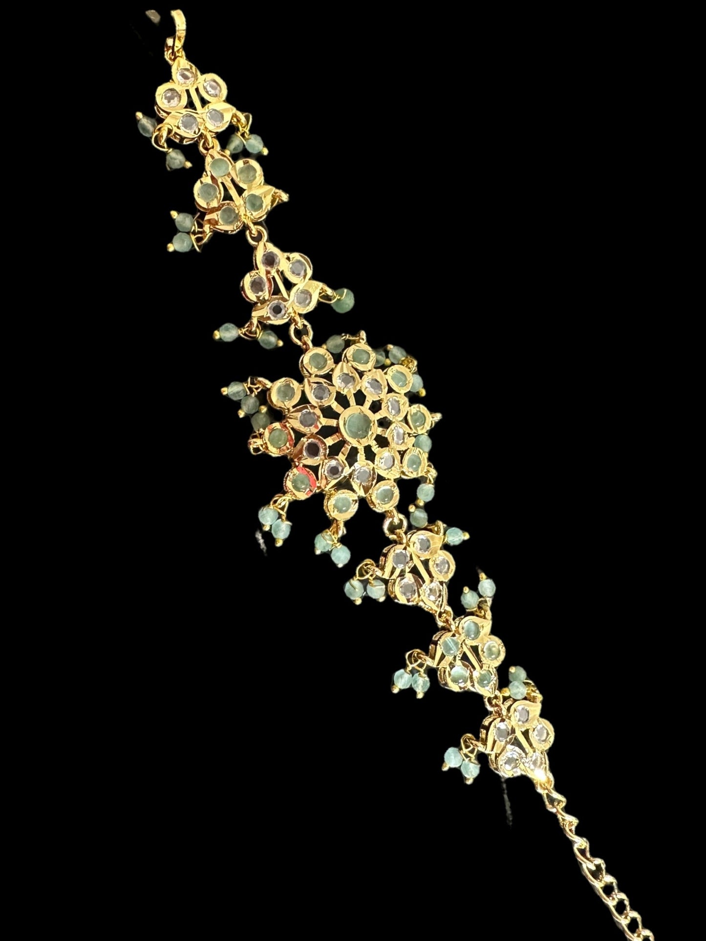 Amal hyderabadi bracelet in mint ( SHIPS IN 4 WEEKS )