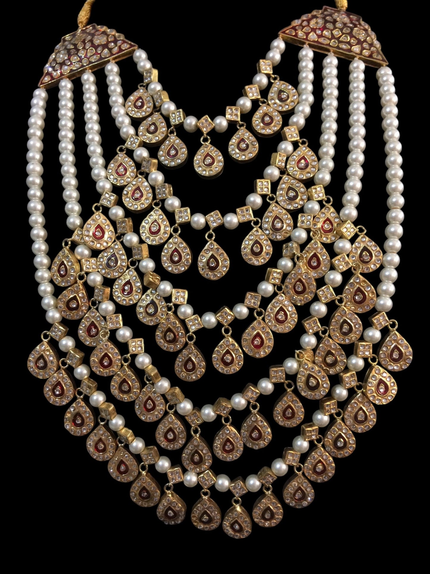Kyra five layered kundan necklace / satlada ( SHIPS IN 4 WEEKS )