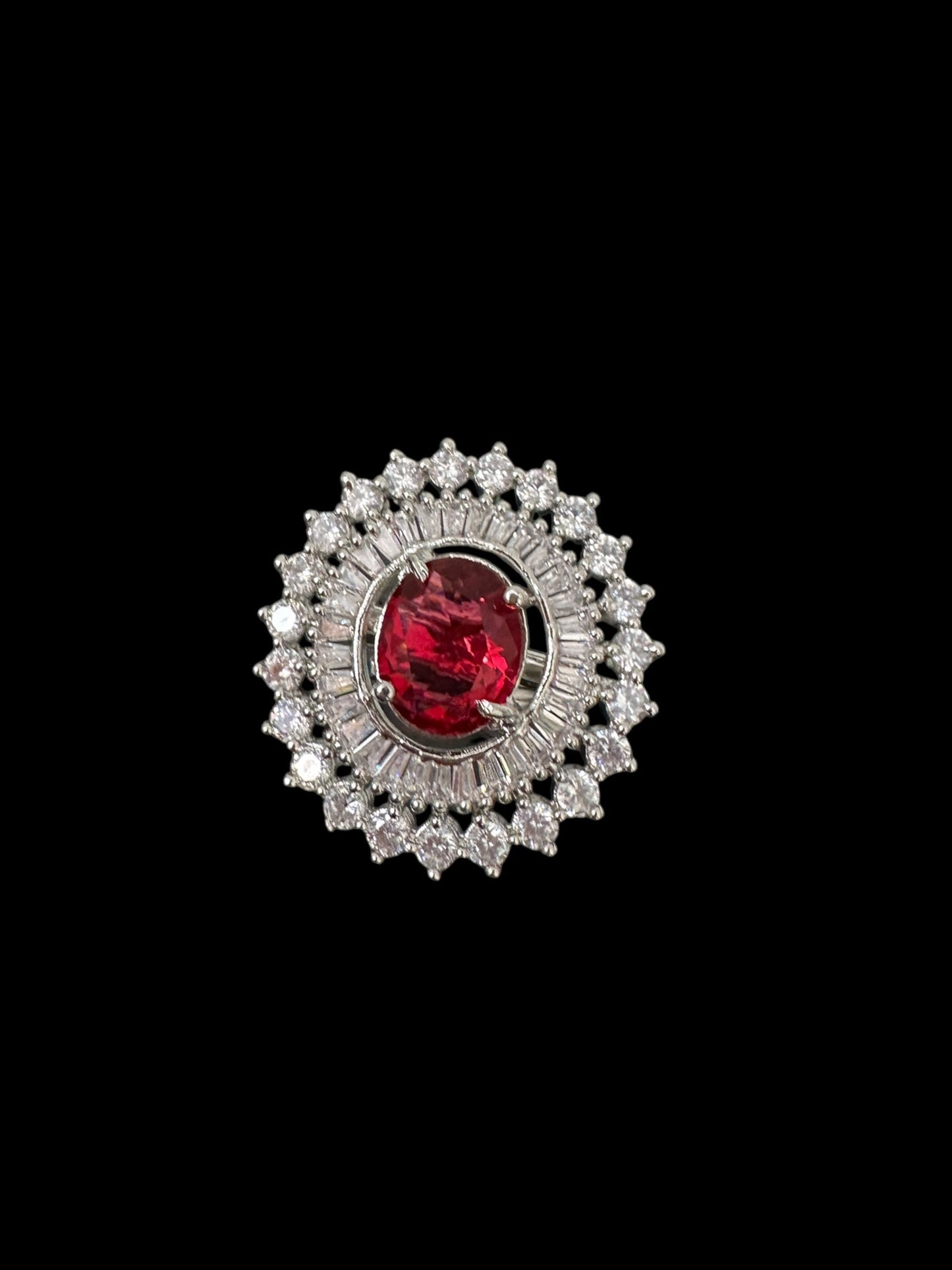 DJR141 Cz silver plated ring ( READY TO SHIP)