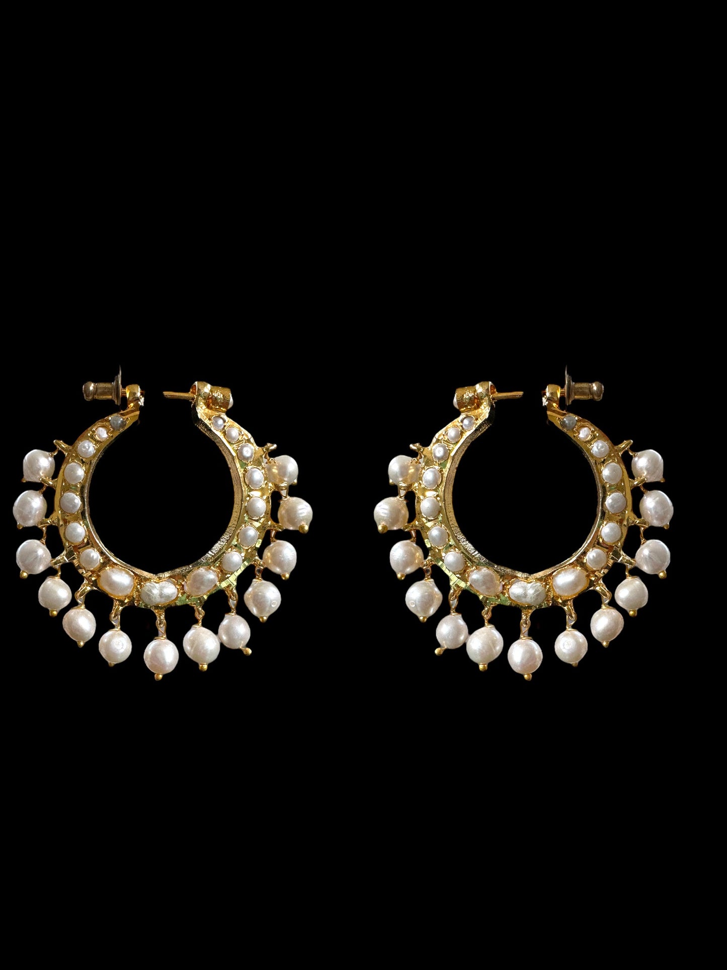 DER553 Chandbali in fresh water pearls ( SHIPS IN 4 WEEKS )