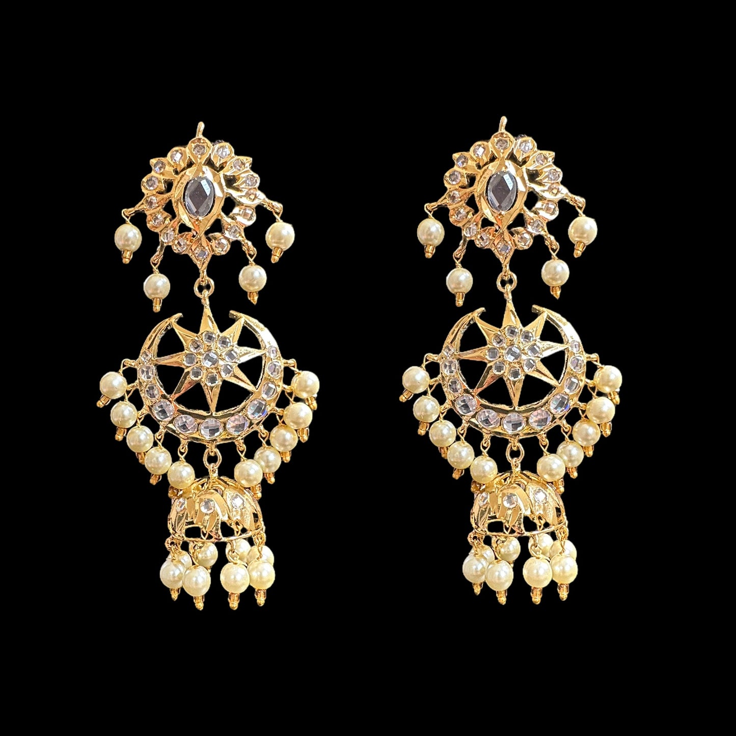 C294 Shahzeen choker set ( golden pearls ) ( SHIPS IN 4 WEEKS )