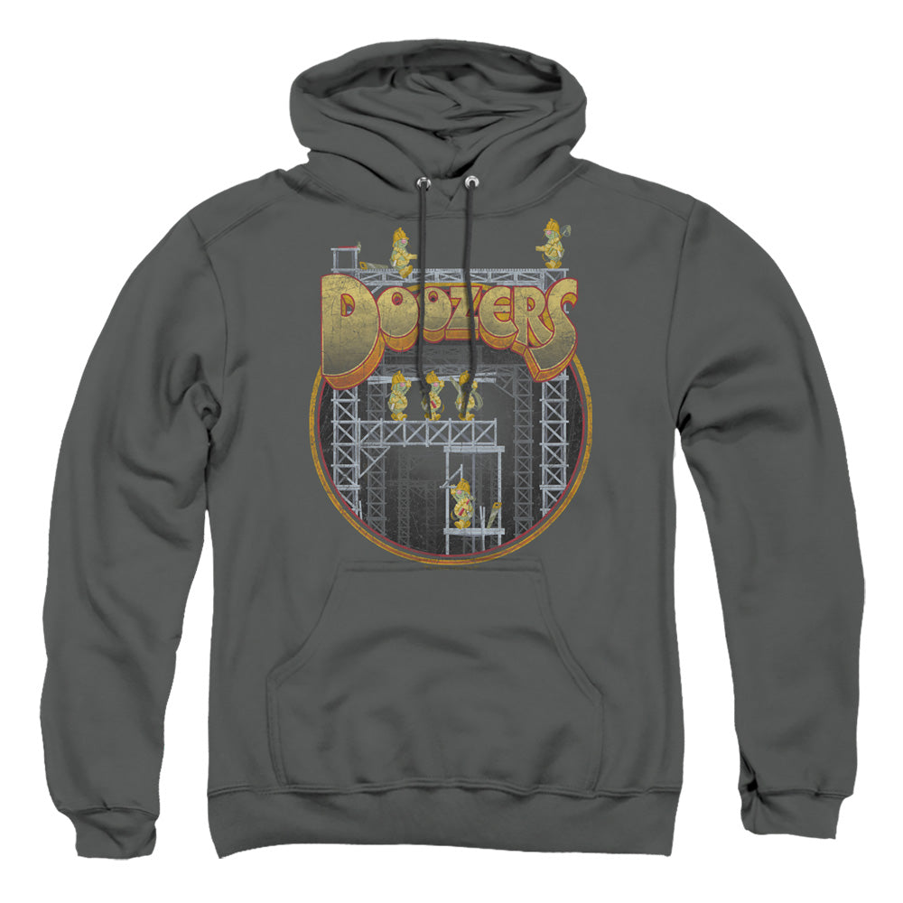 Fraggle Rock Doozers Construction Mens Hoodie Charcoal