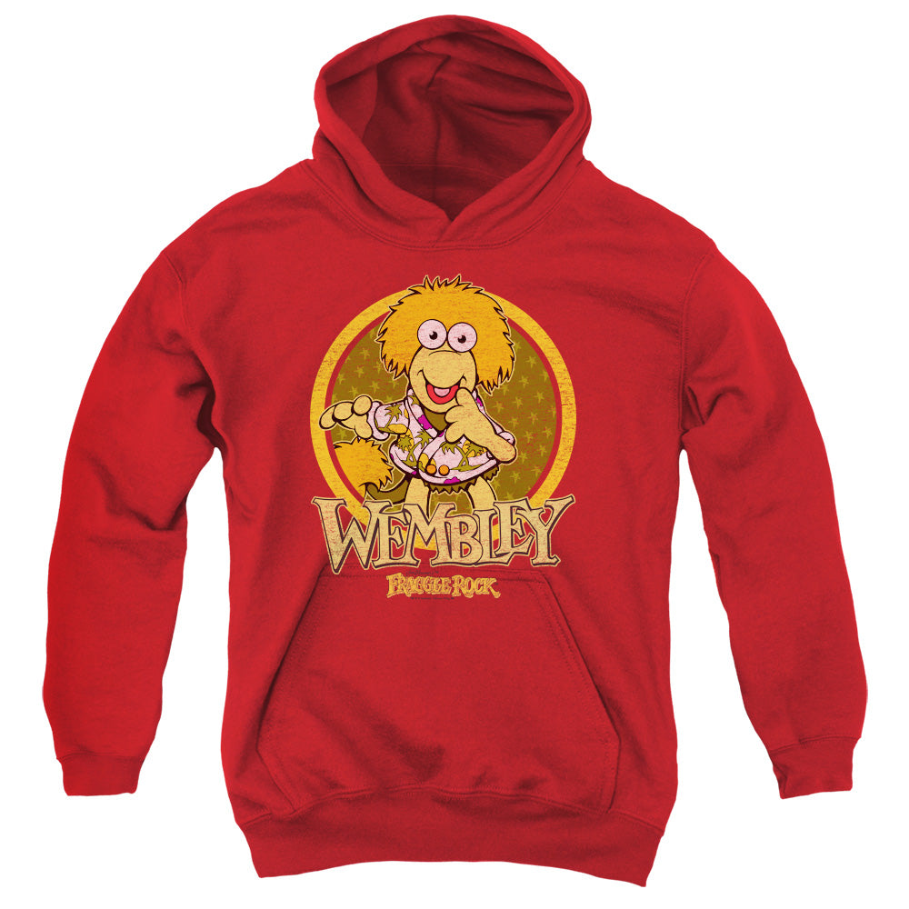 Fraggle Rock Wembley Circle Kids Youth Hoodie Red