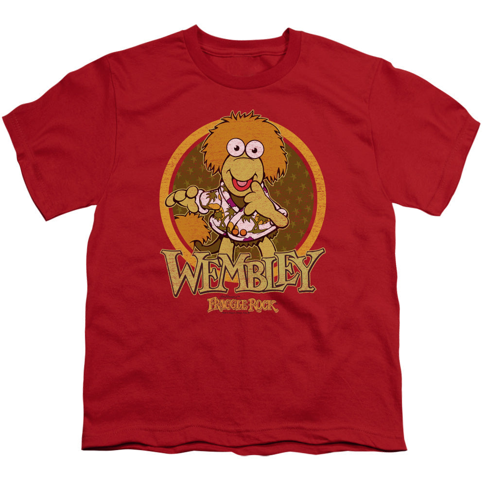 Fraggle Rock Wembley Circle Kids Youth T Shirt Red