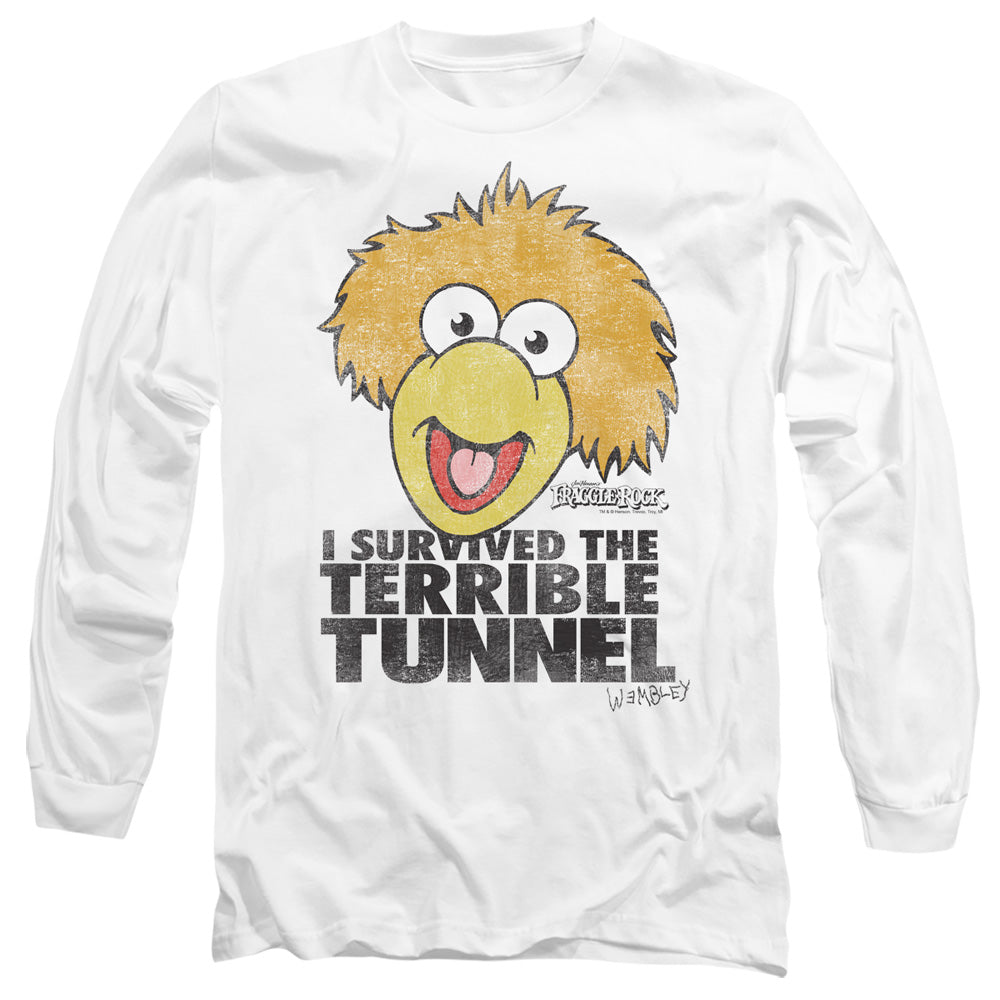 Fraggle Rock Terrible Tunnel Mens Long Sleeve Shirt White Officially Licensed