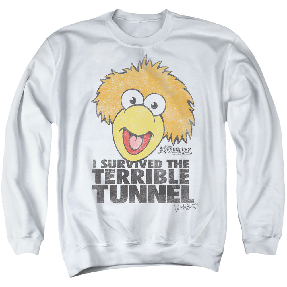 Fraggle Rock Terrible Tunnel Mens Crewneck Sweatshirt White