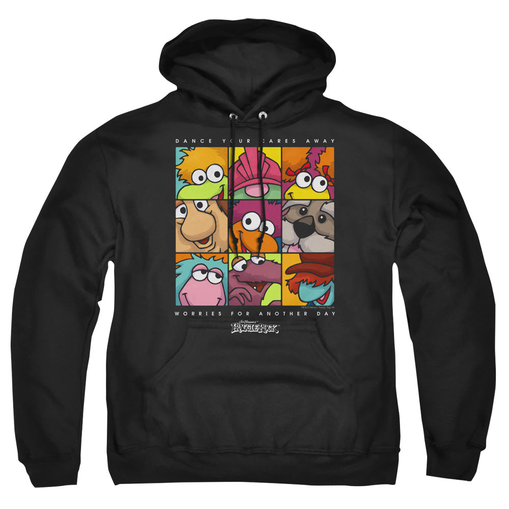 Fraggle Rock Squared Mens Hoodie Black