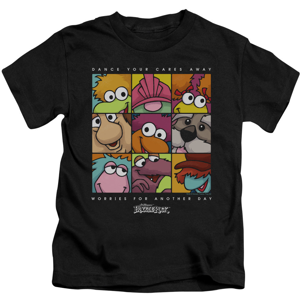Fraggle Rock Squared Juvenile Kids Youth T Shirt Black