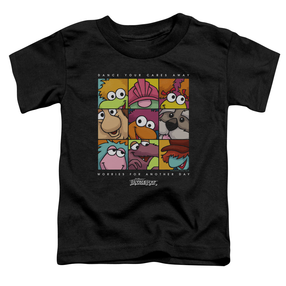 Fraggle Rock Squared Toddler Kids Youth T Shirt Black