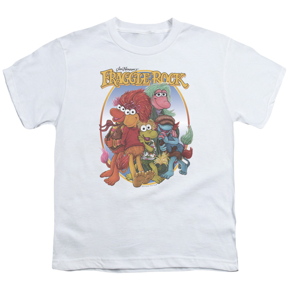 Fraggle Rock Group Hug Kids Youth T Shirt White