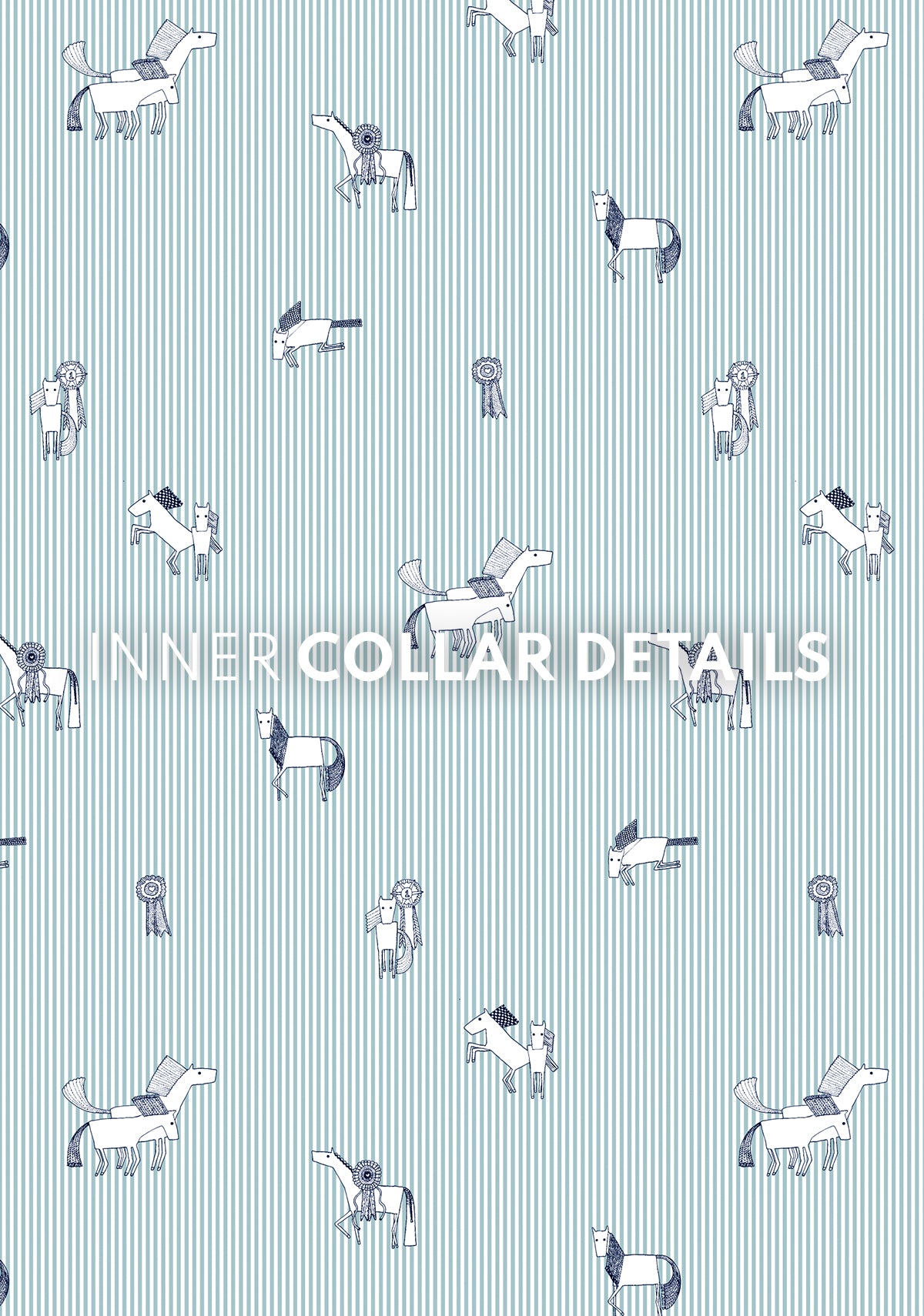 Stripes in Sky Blue Short Pleated Short Sleeve Show Shirt