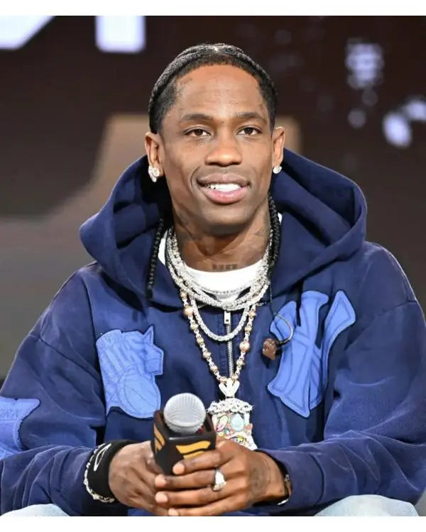 Travis Scott Fanatics Fest NYC 2025 Blue Hoodie