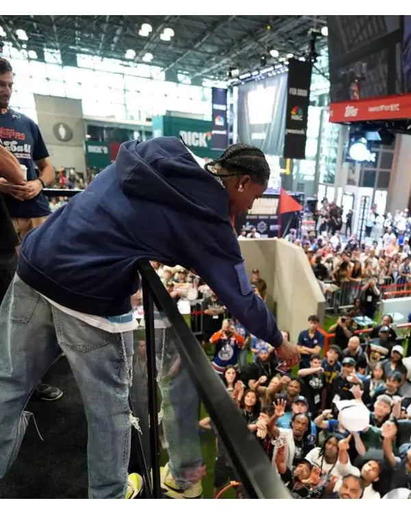 Travis Scott Fanatics Fest NYC 2025 Blue Hoodie