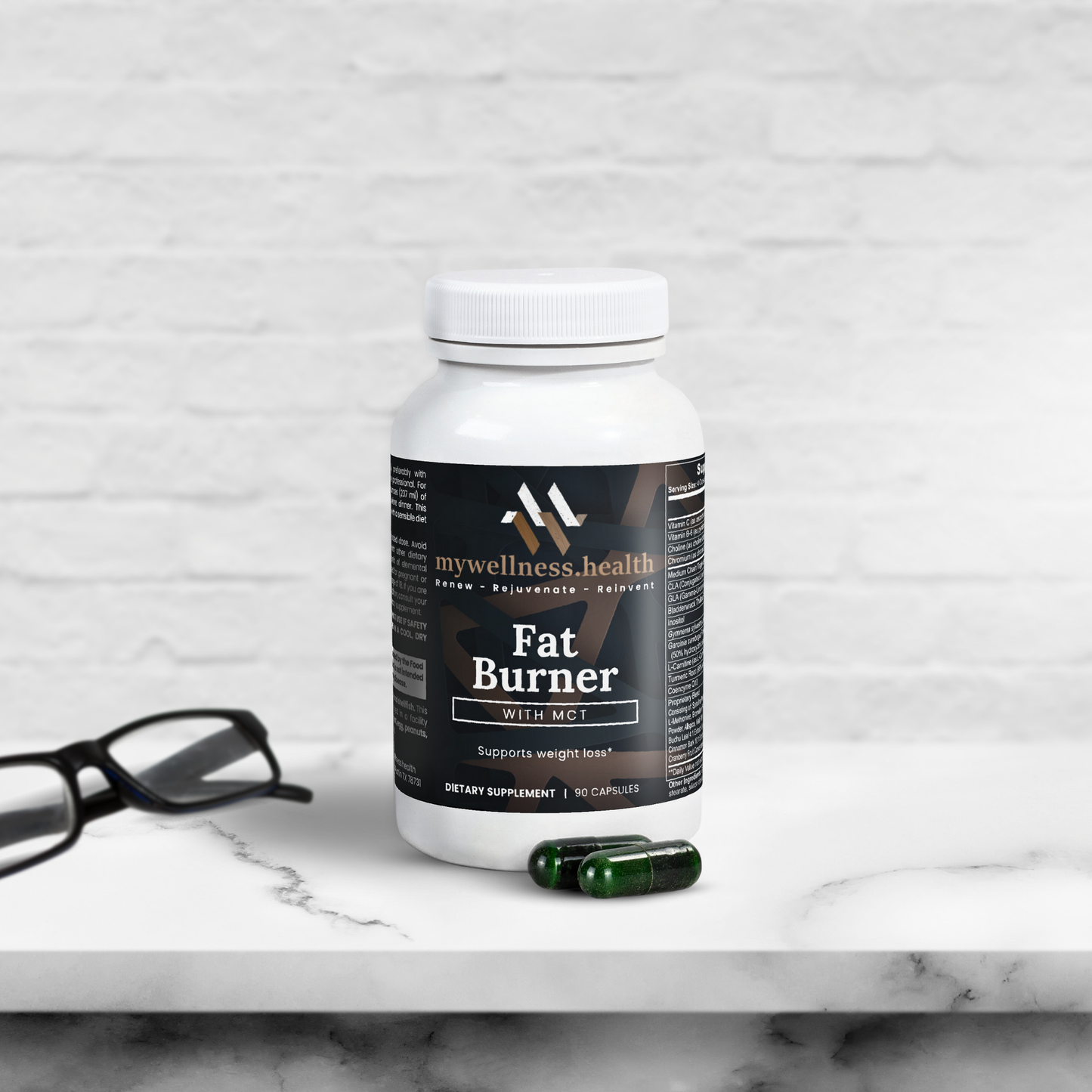 Natural Fat Burner with MCT Oil - Plant-Based Weight Loss Supplement