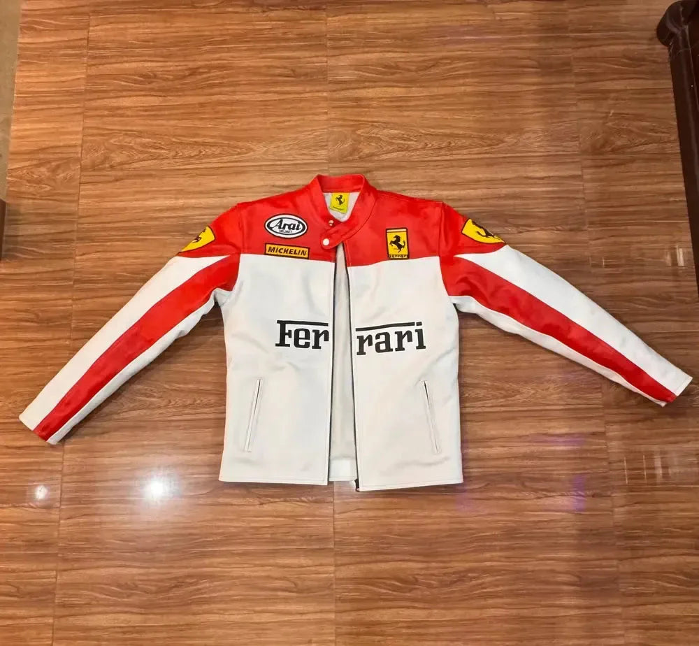 Ferrari Red & White Vintage Jacket
