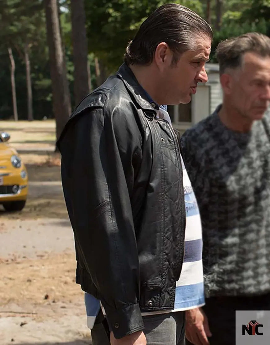 Ferry The Series 2023 Frank Lammers Black Leather Jacket