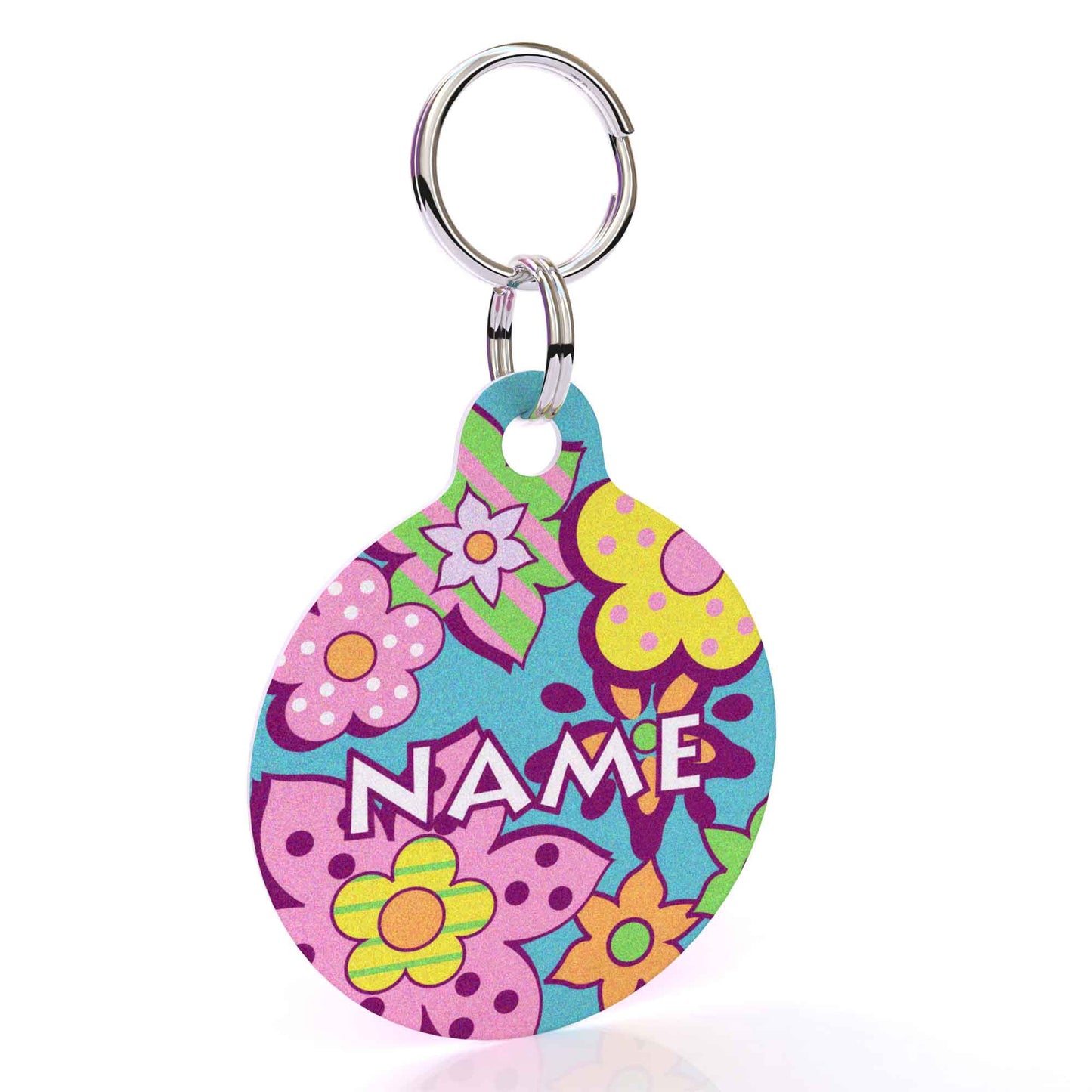 Flower Power HD Dog ID Tag