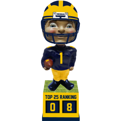 Michigan Wolverines Football Top 25 Ranking Tracker Bobblehead