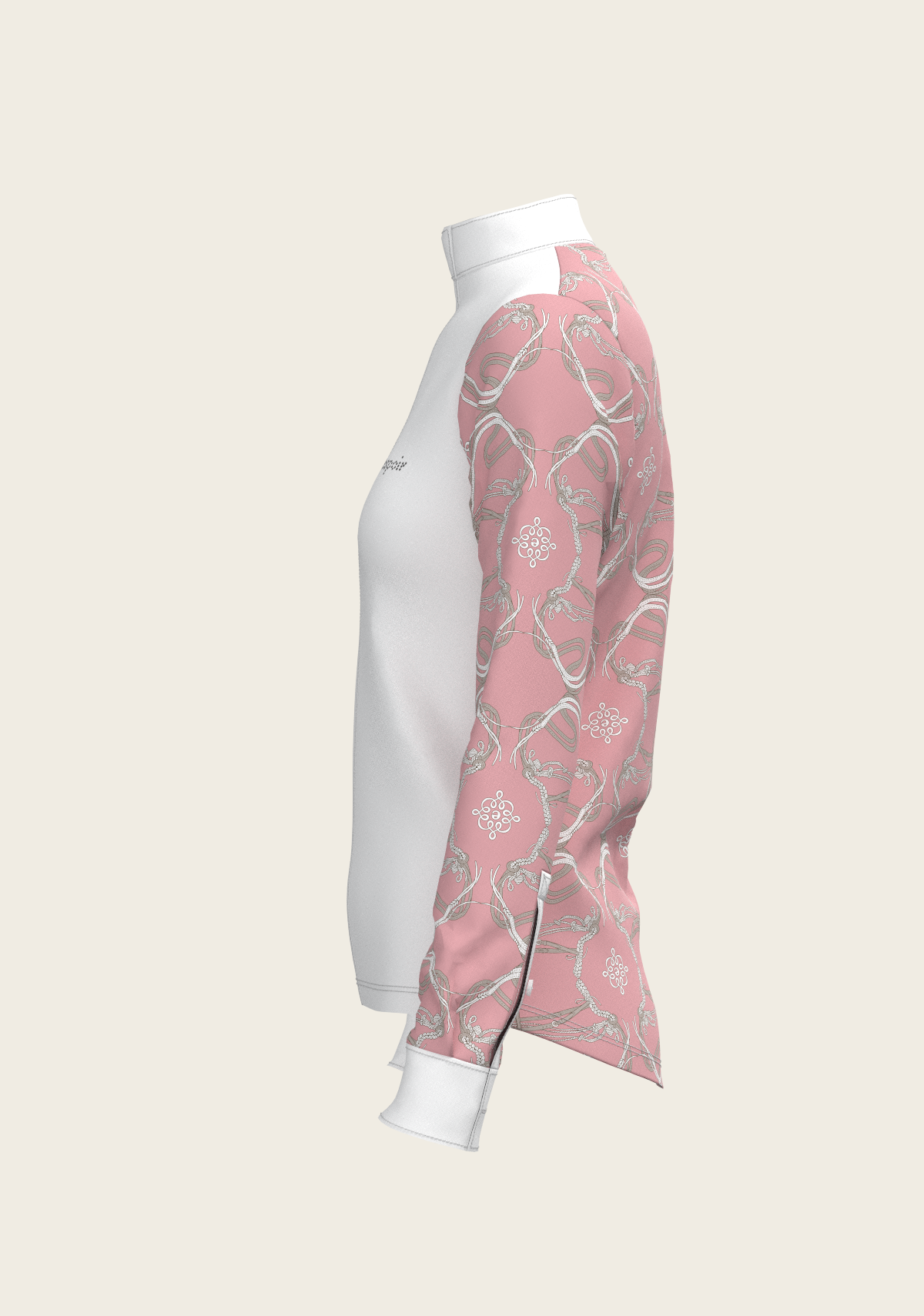 Roped Bridles on Rose Long Sleeve Show Shirt