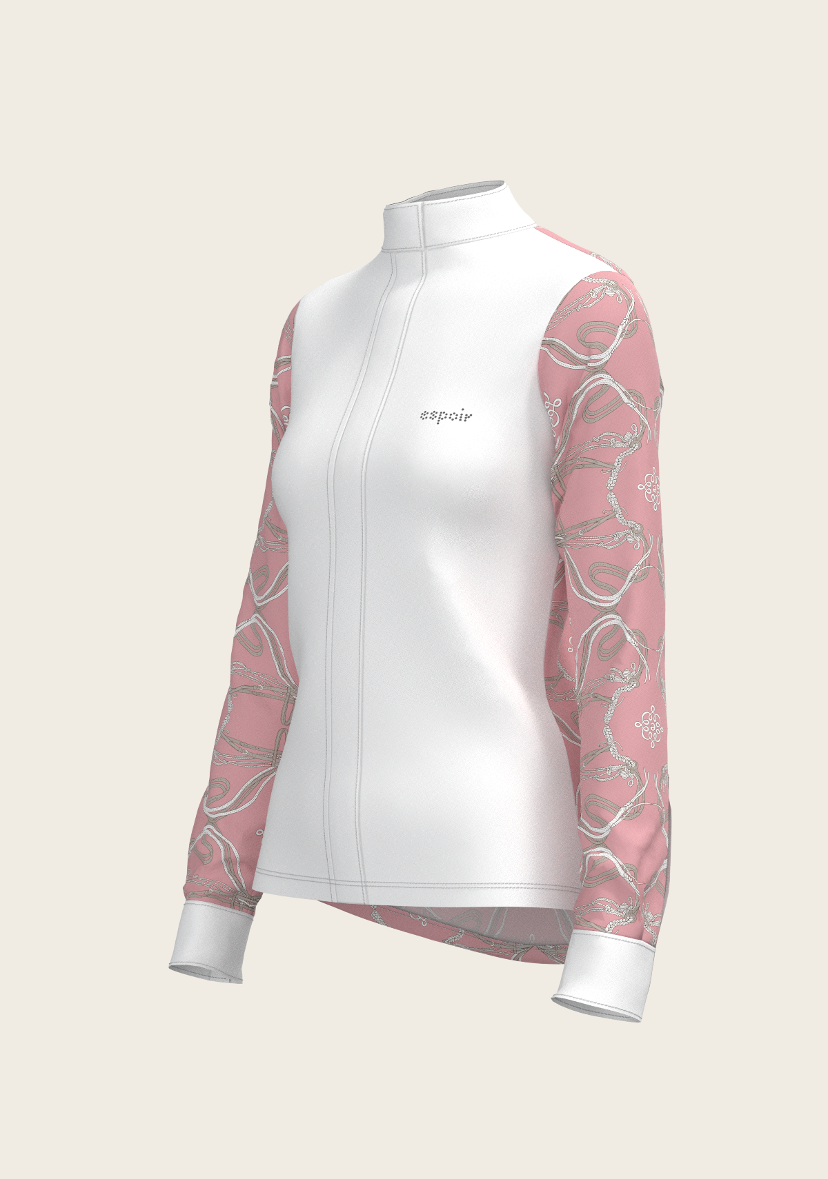 Roped Bridles on Rose Long Sleeve Show Shirt