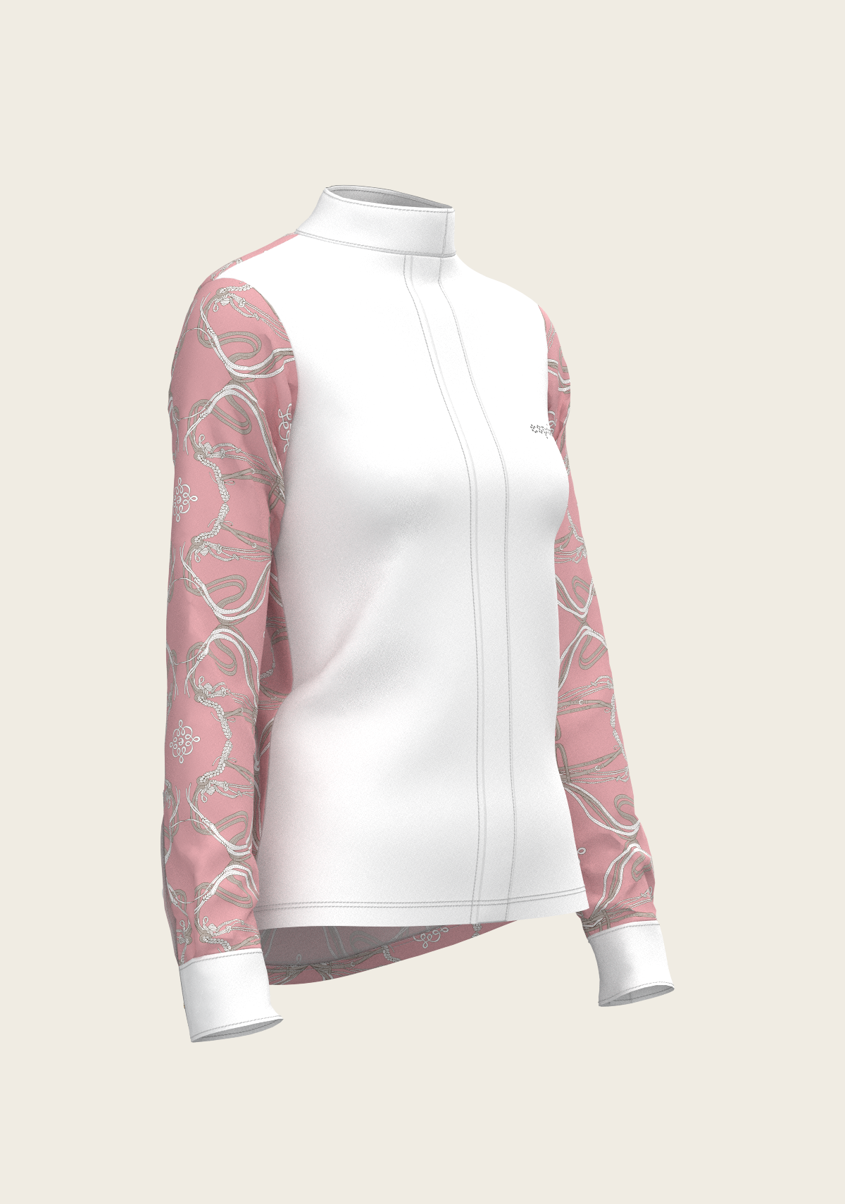 Roped Bridles on Rose Long Sleeve Show Shirt