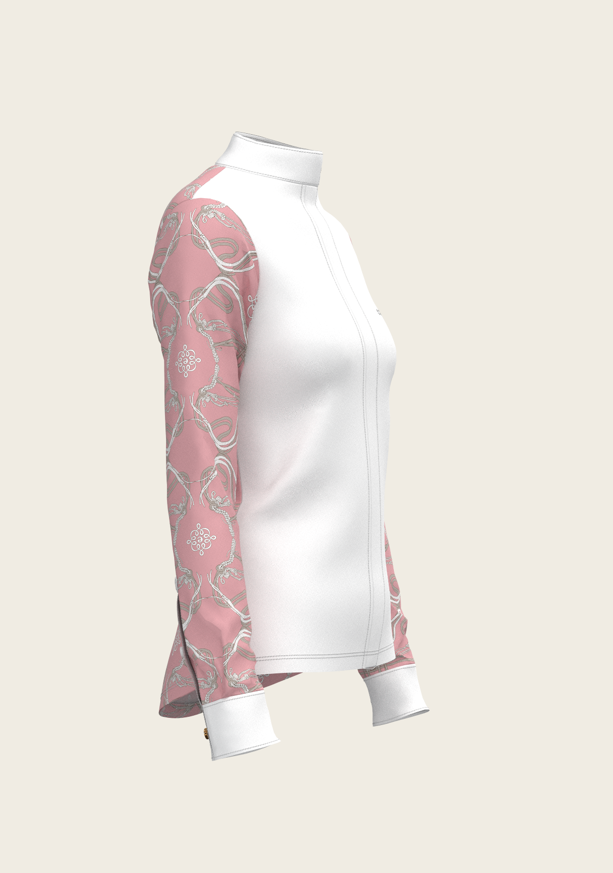 Roped Bridles on Rose Long Sleeve Show Shirt