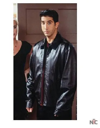 Friends Ross Geller Black Leather Jacket