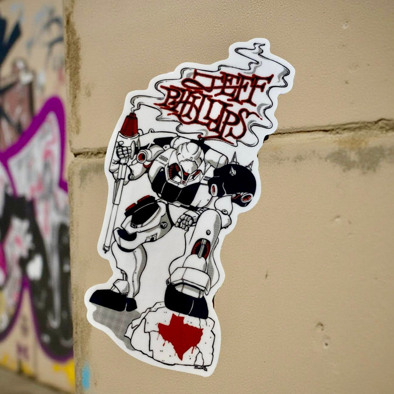 Jeff Phillips BBC GUNDAM Sticker 4.25"