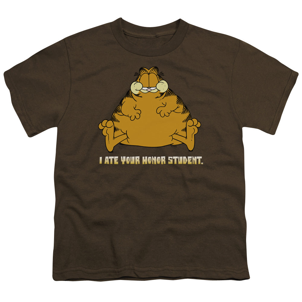 Garfield I Ate Your Honor Student Kids Youth T Shirt Navy