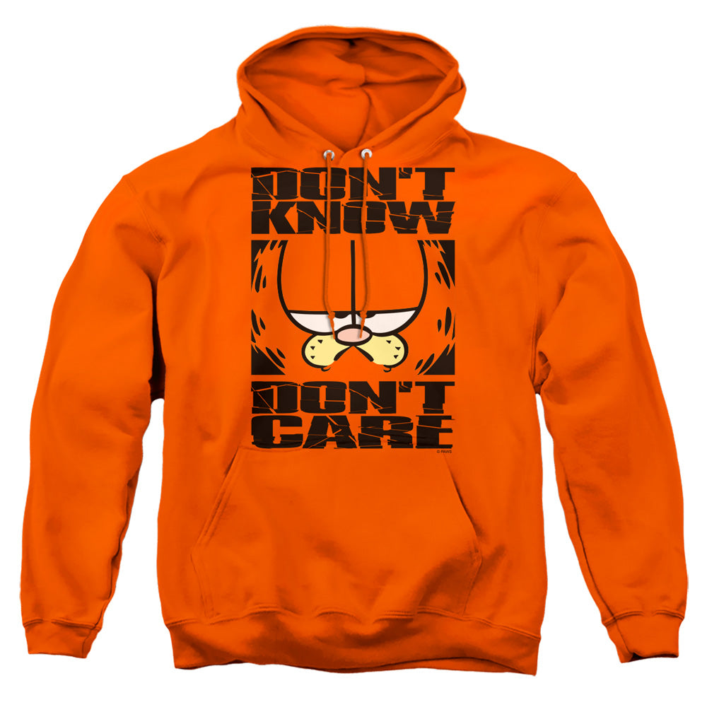 Garfield Don'T Know Don'T Care Mens Hoodie Orange