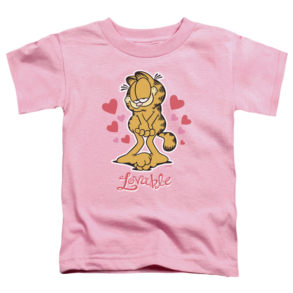 Garfield Lovable Toddler Kids Youth T Shirt Pink