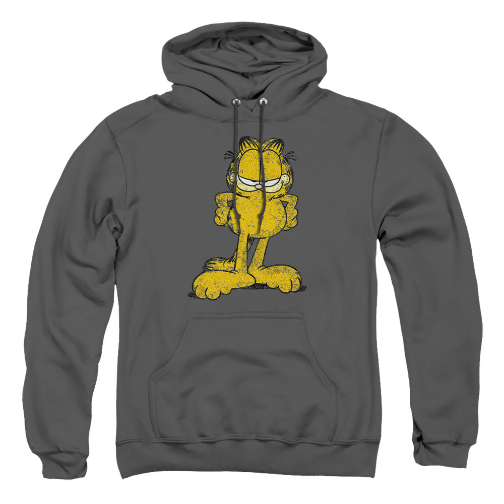 Garfield Big Ol Cat Mens Hoodie Charcoal Officially Licensed