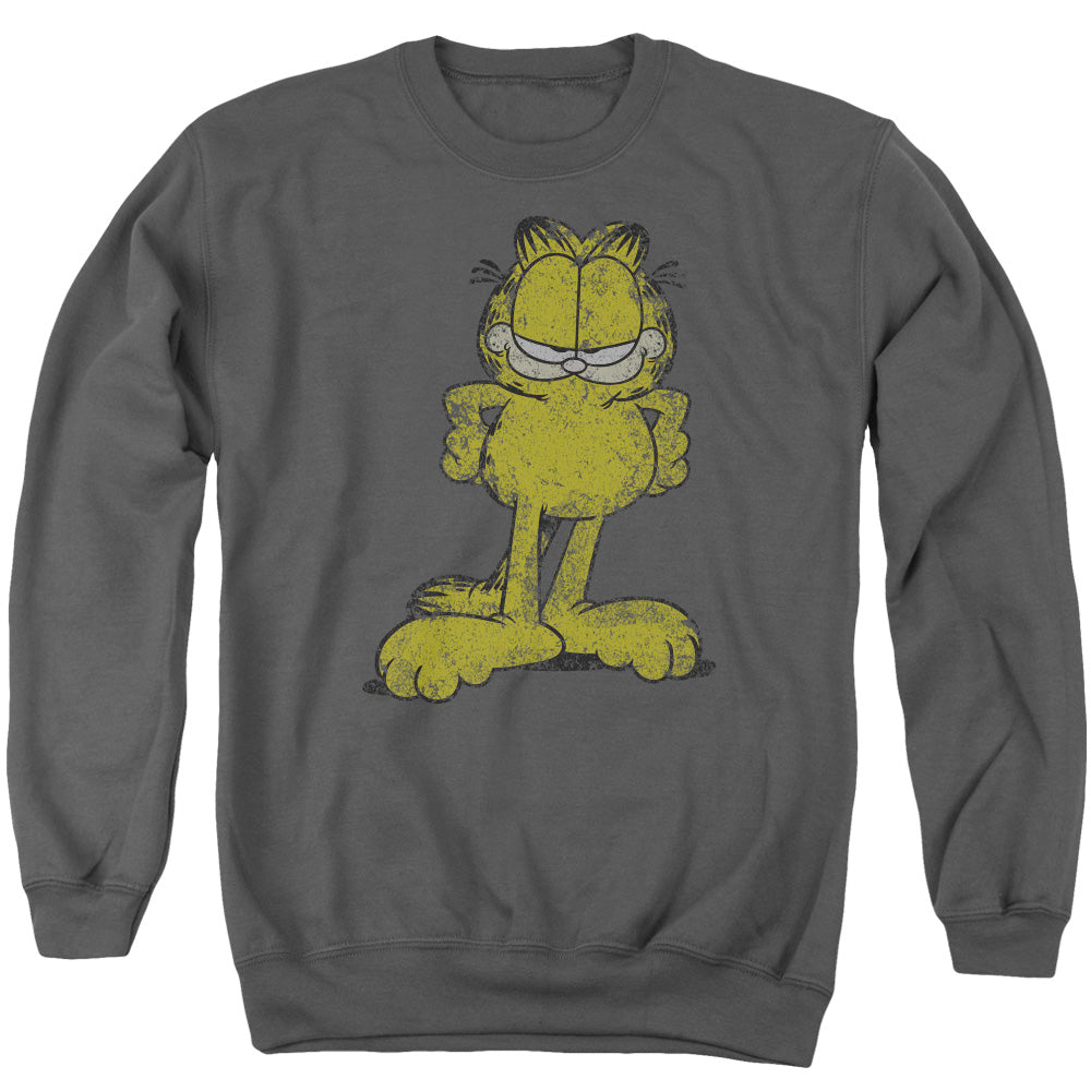 Garfield Big Ol' Cat Mens Crewneck Sweatshirt Charcoal